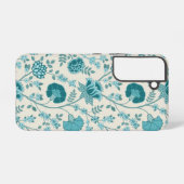 Jacobohne Blumenmuster Tees auf Creme Samsung Galaxy Hülle (Rückseite (Horizontal))