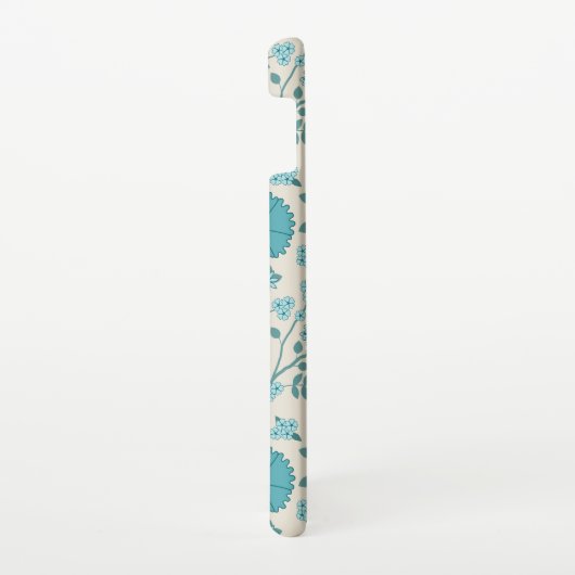 Jacobohne Blumenmuster Tees auf Creme Samsung Galaxy Hülle (Rechte Seite)