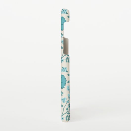 Jacobohne Blumenmuster Tees auf Creme Samsung Galaxy Hülle (Linke Seite)