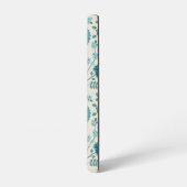 Jacobohne Blumenmuster Tees auf Creme Samsung Galaxy Hülle (Linke Seite)