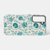 Jacobohne Blumenmuster Tees auf Creme Samsung Galaxy Hülle (Rückseite (Horizontal))