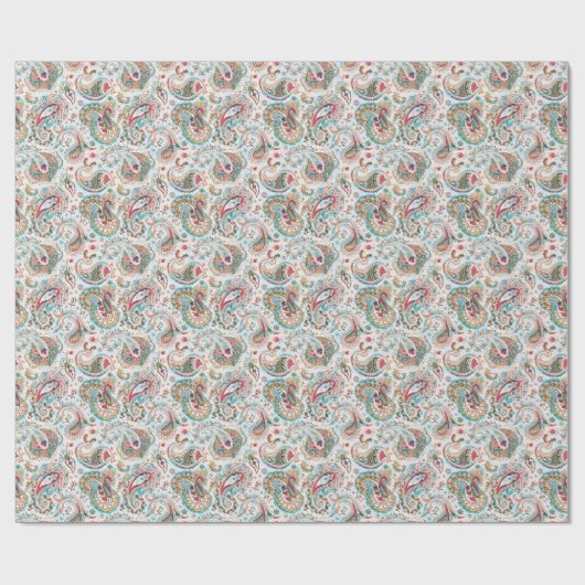 Jacobohne Ethnic Floral Pattern Geschenkpapier (Flach)