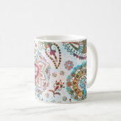 Jacobohne Ethnic Floral Pattern Kaffeetasse (VorderseiteRechts)