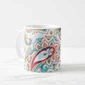 Jacobohne Ethnic Floral Pattern Kaffeetasse (Vorderseite Links)