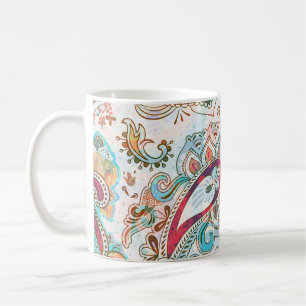 Jacobohne Ethnic Floral Pattern Kaffeetasse