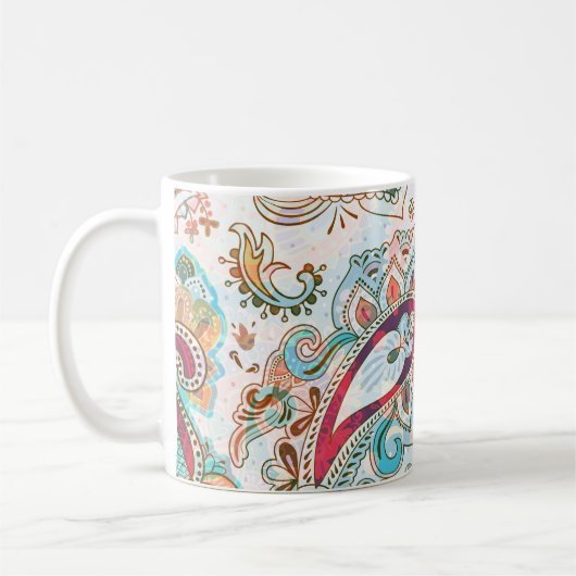 Jacobohne Ethnic Floral Pattern Kaffeetasse (Links)