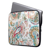 Jacobohne Ethnic Floral Pattern Laptopschutzhülle (Vorderseite Links)