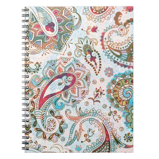Jacobohne Ethnic Floral Pattern Notizblock (Vorderseite)