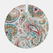 Jacobohne Ethnic Floral Pattern Ornament Aus Glas (Rückseite)