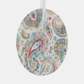 Jacobohne Ethnic Floral Pattern Ornament Aus Glas (Vorderseite Rechts)