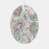 Jacobohne Ethnic Floral Pattern Ornament Aus Glas (Vorderseite links)