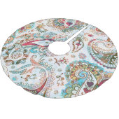 Jacobohne Ethnic Floral Pattern Polyester Weihnachtsbaumdecke (Schrägansicht)