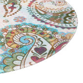Jacobohne Ethnic Floral Pattern Schneidebrett (Ecke)