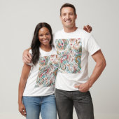 Jacobohne Ethnic Floral Pattern T-Shirt (Unisex)
