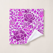 Jacobohne Floral, Amethyst Lila & Lilac Badhandtuch Set (Waschlappen)