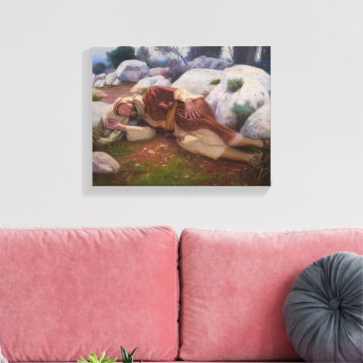 Jacob's Erholung Canvas Print Leinwanddruck (Insitu (Wohnzimmer))