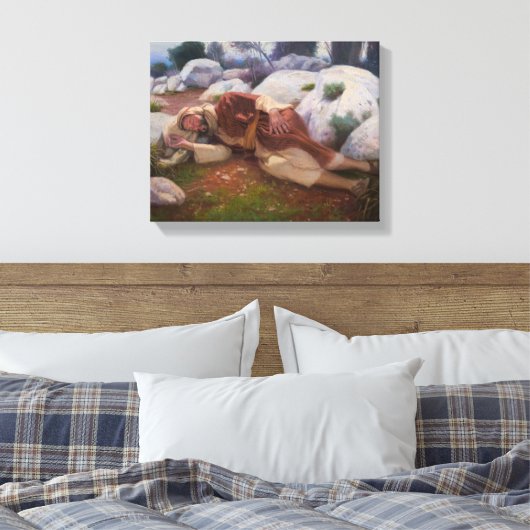 Jacob's Erholung Canvas Print Leinwanddruck (Insitu (Schlafzimmer))