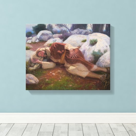Jacob's Erholung Canvas Print Leinwanddruck (Insitu (Holzboden))