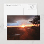 Jacobs Hill Storm Sunset Royalston MA Postkarte (Vorne/Hinten)