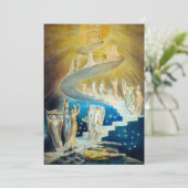 Jacob's Ladder von William Blake Dankeskarte (Stehend Vorderseite)