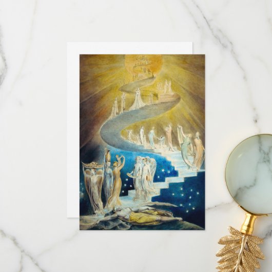 Jacob's Ladder von William Blake Dankeskarte (Vorderseite/Rückseite Beispiel)