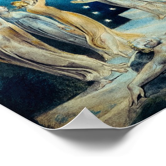 Jacob's Ladder von William Blake Poster (Ecke)