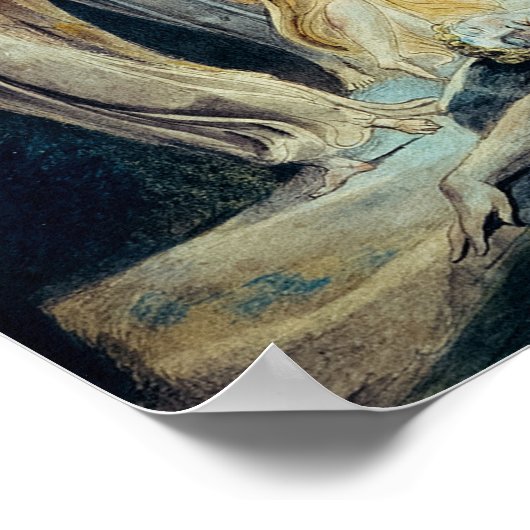 Jacob's Ladder von William Blake Poster (Ecke)