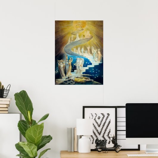 Jacob's Ladder von William Blake Poster (Heimbüro)