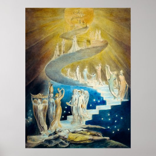 Jacob's Ladder von William Blake Poster (Vorne)