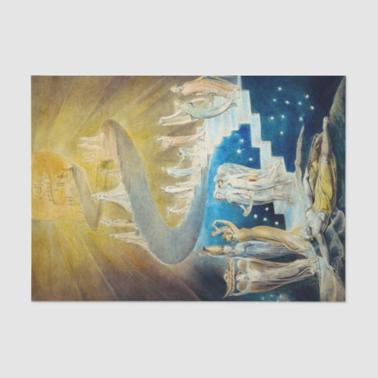 Jacob's Ladder von William Blake Seidenpapier (Vorderseite)
