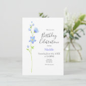 Jacob's Ladder Watercolor-Blume Einladung (Stehend Vorderseite)