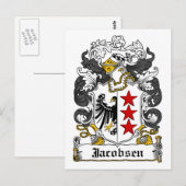 Jacobsen Familienwappen Postkarte (Vorne/Hinten)
