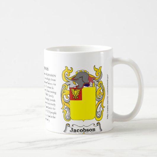 Jacobson, der Ursprung, Bedeutung und das Wappen Kaffeetasse (Rechts)