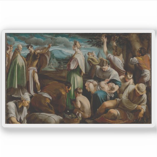 Jacopo Bassano - Das Wunder der Quails Aufkleber (Vorderseite)