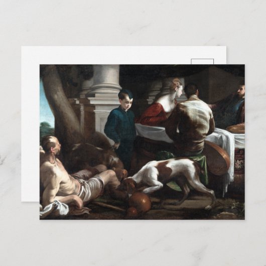Jacopo Bassano Lazarus und der reiche Mann Postkarte (Vorne/Hinten)