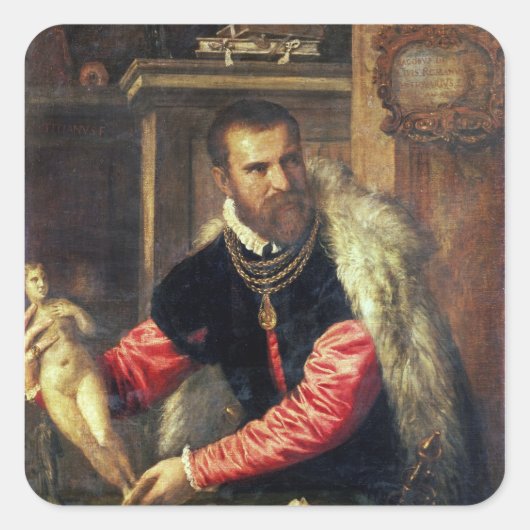 Jacopo Strada Art Experte Quadratischer Aufkleber (Vorderseite)