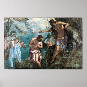 Jacopo Tintoretto Taufe Christi Poster
