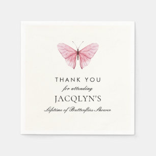 Jacqlyn's Lebenslange Schmetterlingsdusche Danke Serviette