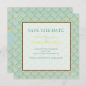 Jacquard Damask Save the Date (Vorne/Hinten)