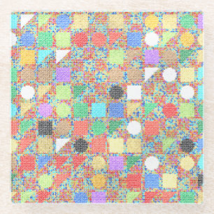 Jacquard-farbenfrohes Strickmuster Glasuntersetzer