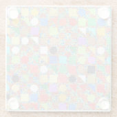 Jacquard-farbenfrohes Strickmuster Glasuntersetzer (Rückseite)