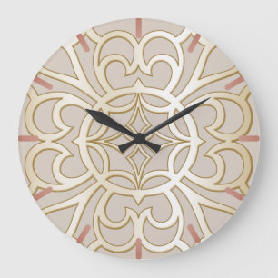 Jacquard Impression Pattern Große Wanduhr