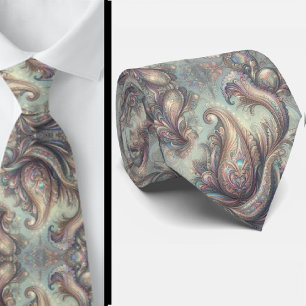 Jacquard-Kunstseide Luxuriöser Paisley-Herrenart Krawatte