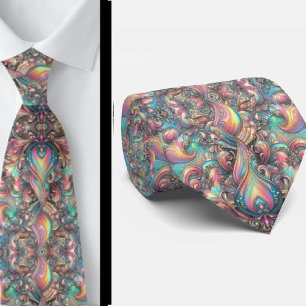 Jacquard-Kunstseide Luxuriöser Paisley-Herrenart Krawatte