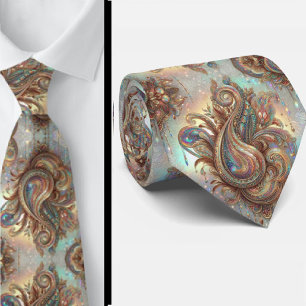 Jacquard-Kunstseide Luxuriöser Paisley-Herrenart Krawatte