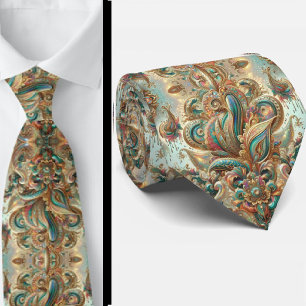 Jacquard-Kunstseide Luxuriöser Paisley-Herrenart Krawatte