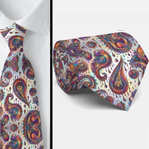Jacquard-Kunstseide Luxuriöser Paisley-Herrenart Krawatte