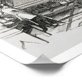 Jacquard Power Looms (Gravur) Poster (Ecke)