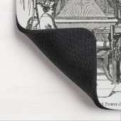 Jacquardwebstuhl-Power-Webstühle (Stich) Mousepad (Ecke)