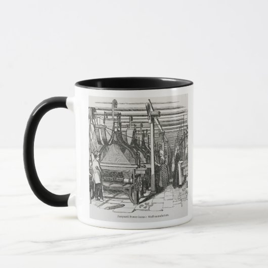 Jacquardwebstuhl-Power-Webstühle (Stich) Tasse (Links)